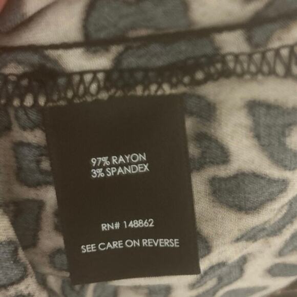 TORRID Challis Leopard Print V Neck Button Front Shark Bite Hem Dress Size 2/2X - Picture 12 of 13